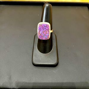 SS purple turquoise ring